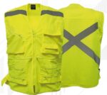 CHALECO GEÓLOGO VIAL CON CINTA REFLECTANTE TRICOT